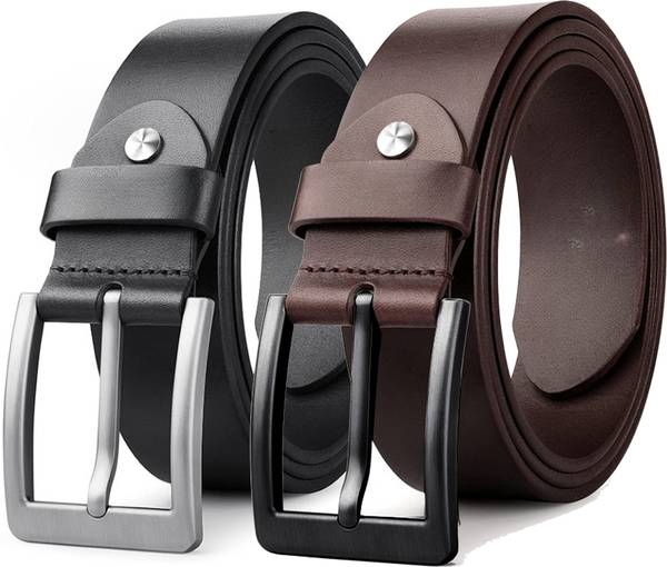zaphod Men Formal, Casual, Party, Party Black, Brown Genuine Leather Belt
