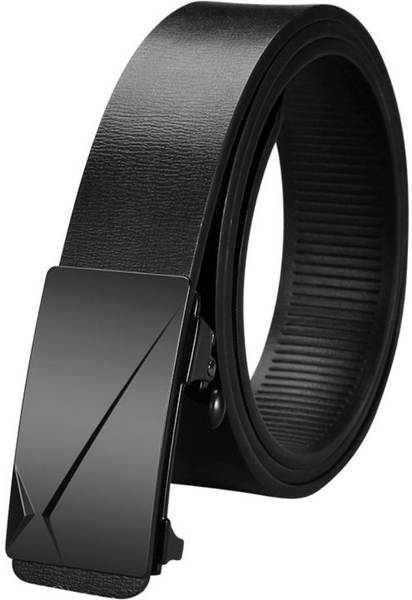 ELEPHANTBOAT Men Casual, Evening, Formal, Party Black Artificial Leather Belt