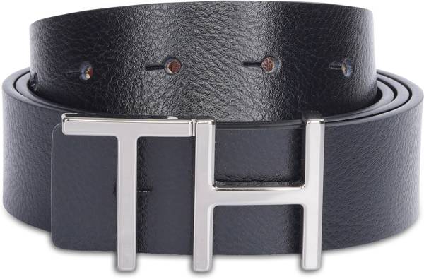 TOMMY HILFIGER Men Casual Black Genuine Leather Reversible Belt