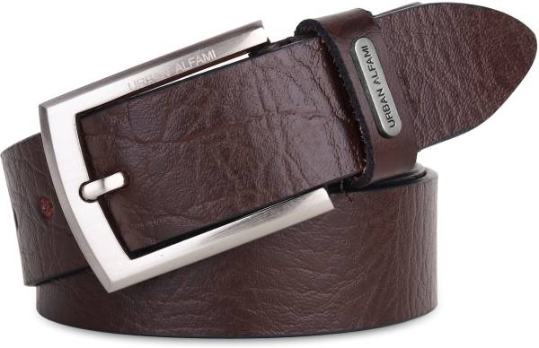 URBAN ALFAMI Men Brown Genuine Leather Belt