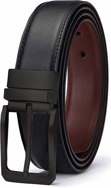 URBAN ALFAMI Men Formal, Casual, Party, Evening Black, Brown Artificial Leather, Texas Leatherite Reversible Belt