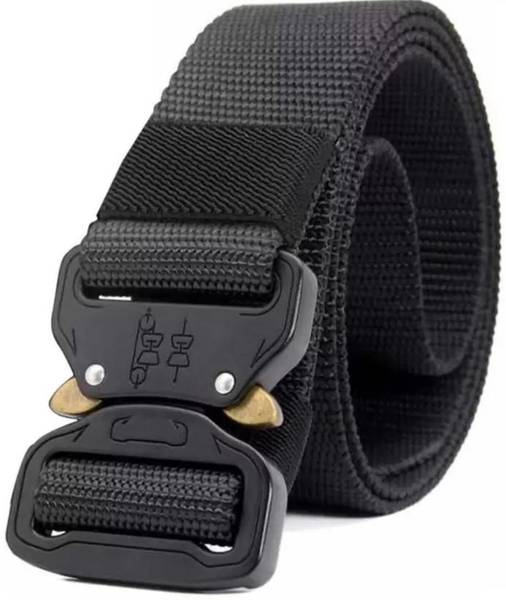 LUXURY LEATHER Men Casual, Formal, Evening, Party Grey Nylon Belt