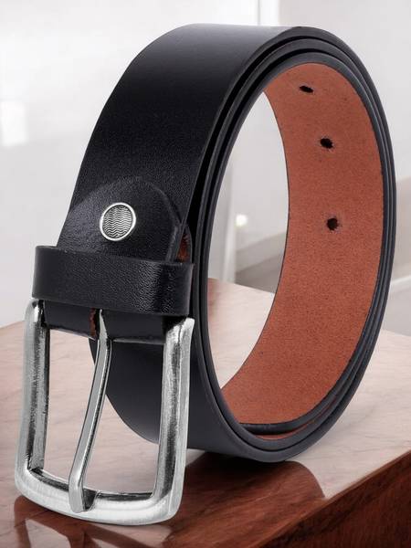 KILLER Men Casual, Evening, Formal, Party Black Genuine Leather Belt