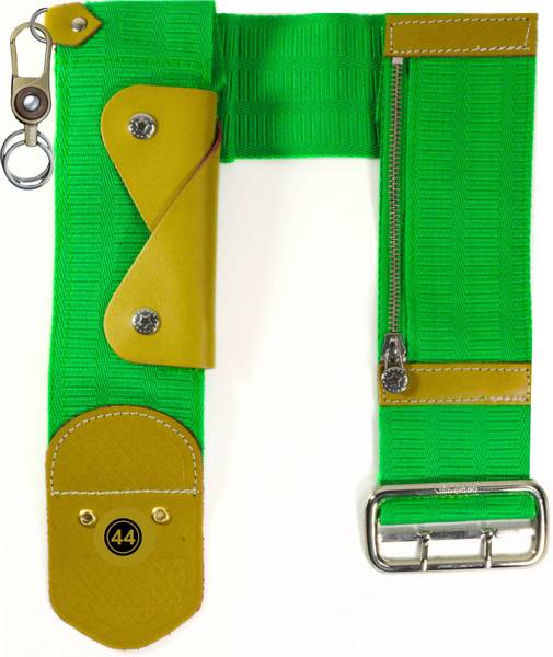yasbavu Men Formal, Casual Green Nylon, Artificial Leather Belt