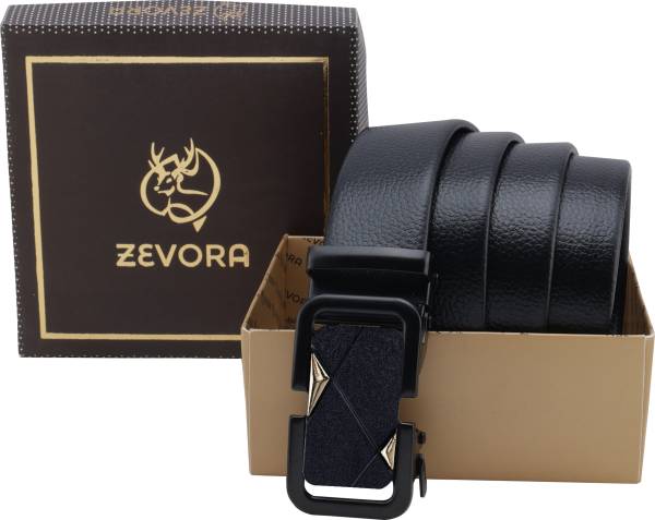 ZEVORA Men Casual, Formal, Party Black Artificial Leather Belt