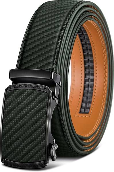 CONTACTS Men Casual Green Genuine Leather Belt