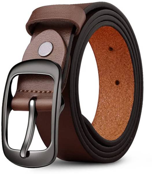 PROVOGUE Men Formal, Casual, Evening, Party Brown Artificial Leather Belt