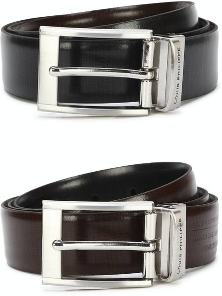 LOUIS PHILIPPE Men Black Genuine Leather Belt - Price History