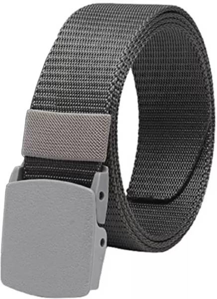 Roadster Men Formal Silver Canvas Belt