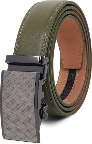 Zoro United Men Green Genuine Leather Belt