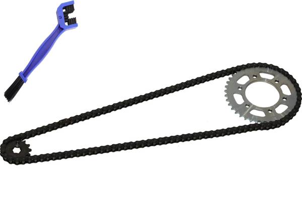 Digital Craft YAMAHA FZS V1 Chain Sprocket Kit With Chain Cleaner Brush [ Pack of 4 ] 40 Teeth Sprocket