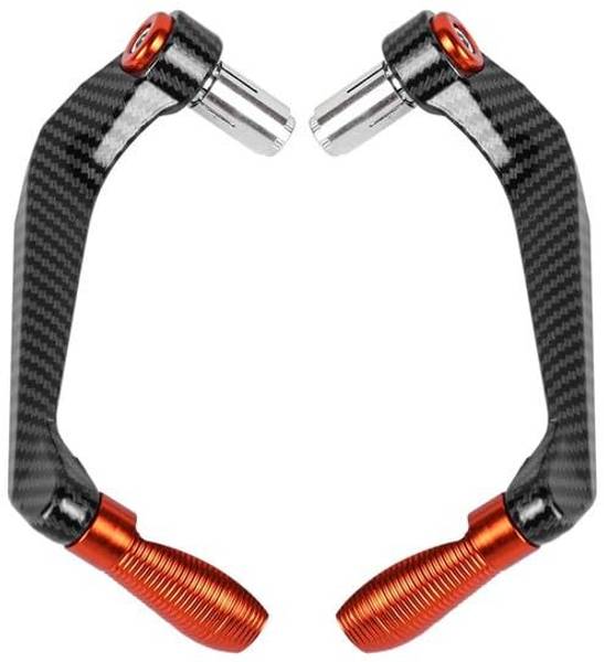 Hybrid Motors Carbon Metal Clutch Lever Handlebar Brake Lever Guard, Orange Bike Clutch Cover