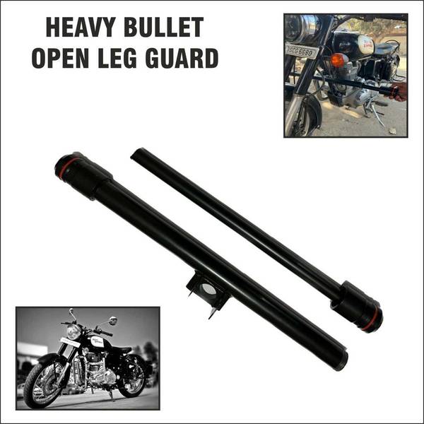 SHOWRIDE Royal Enfield Heavy Quality Crash Guard Leg Guard For Bullet350/500 (Black)