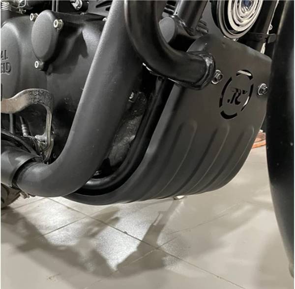 Autobrand Black Premium Heavy Quality Engine Guard,Sump Guard for RE Reborn Classic 350cc Bike