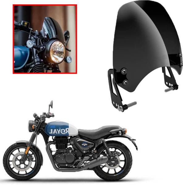DAZZRIDE Windshield Tinted Fitting Like Genuine Royal Enfield Hunter 350 Only Bike Windshield