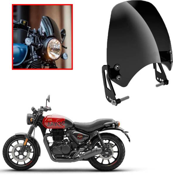 ZRIDE Windshield Visor Kit For Royal Enfield Hunter 350 Bike Headlight Visor