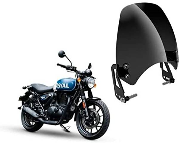 Ms planet Windshield/Tinted Fitting Like Genuine RE Hunter 350 Only Bike Headlight Visor