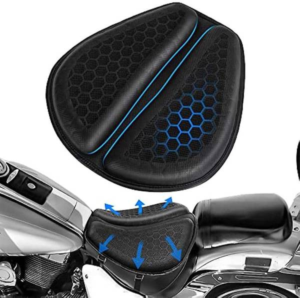 HASTHIP Cushion Breathable Motorcycle Gel Seat Pad Detachable Motorcycle Seat Universal Single Bike Seat Cover For Universal For Bike Universal For Bi...
