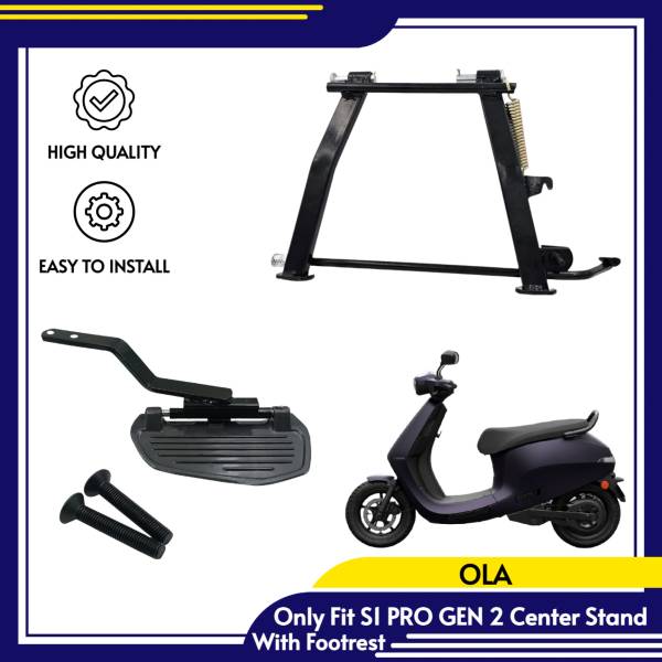 ZRIDE Main Stand With Footrest For Ola EV Scooter S1 Pro 2nd Generation Bike Centre Stand