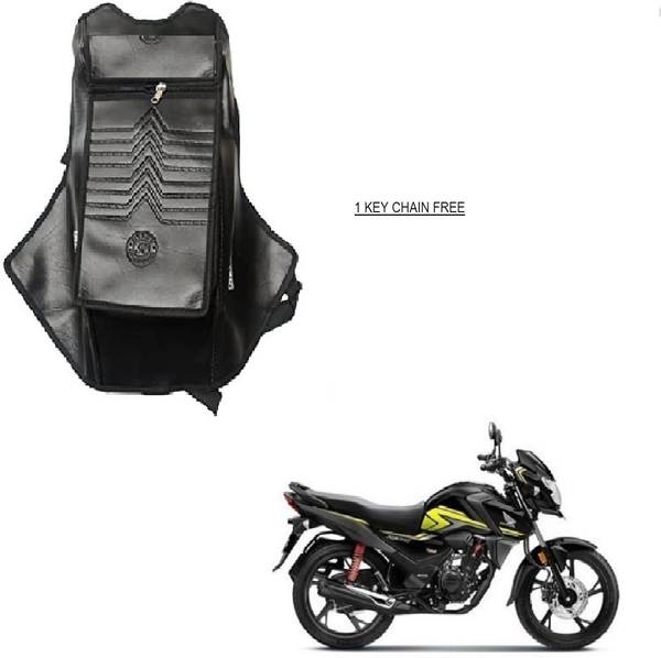ASESOMECREATION TANK COVER WATERPROOF LEATHER (BLACK) Strap Honda SP125, Universal For Bike Bike Tank Cover