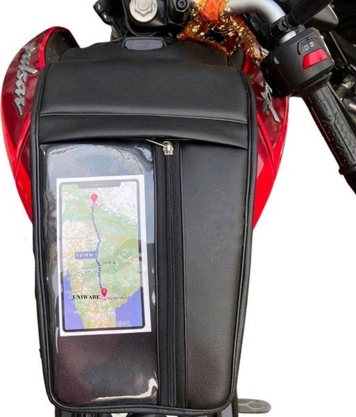 Uniware Tank Cover/Bag For N150,N160,N250,F250,P150 with Mobile Touch Pocket/Holder Strap Bajaj Pulsar Bike Tank Cover