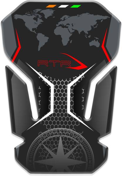 Badal Auto red grey Bike Tank Pad