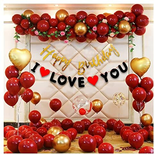 PARTY MIDLINKERZ Printed Happy Birthday Decoration kit Combo - 61 Pcs for Birthday Decor