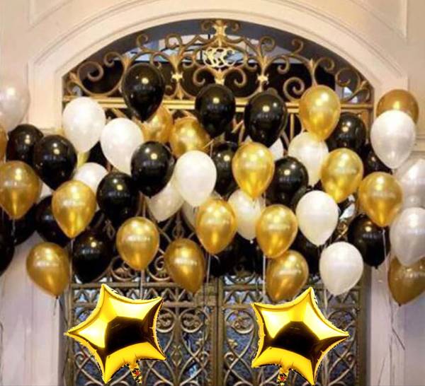 PARTY BREEZE golden theme birthday decoration item for boys girls