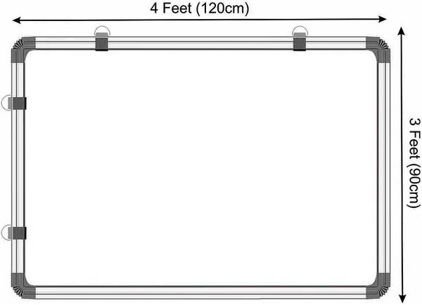 HOODWIN 3x4 Feet Non-Magnetic Double Sided Chalkboard White board