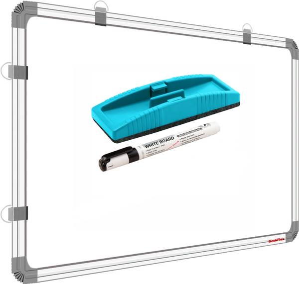 CraftXpress 2x3 Ft, Both Side Writing Chalk & Whiteboard + 1 Marker & Duster For Coaching White board