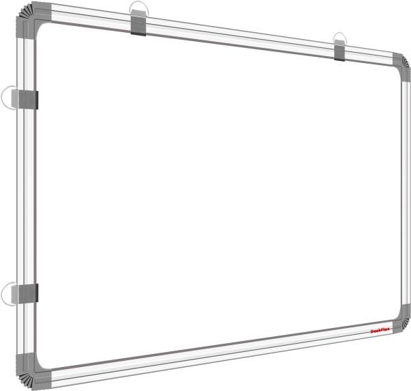 DeskFlex Non-Magnetic 3X4 Feets Double Sided Whiteboard & Chalkboard Both Side Writing White, Green board