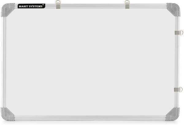 Mahit Systems 3x4 Ft. Double Sided White Board|Front Dry Erase Marker & Reverse Chalk Board: White, Black board