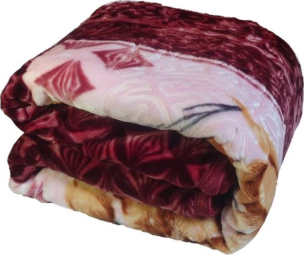 HOLYKRAFT Self Design Double Mink Blanket for Heavy Winter