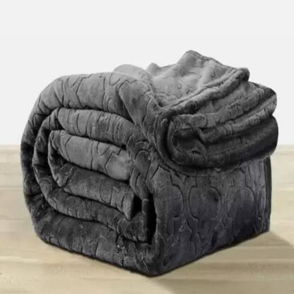 MFI Solid Double Mink Blanket for Heavy Winter