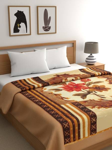 Raymond Home Floral Double Mink Blanket for Heavy Winter