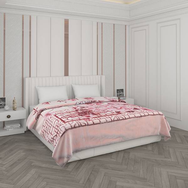 MONTE CARLO Printed Double Mink Blanket for Heavy Winter