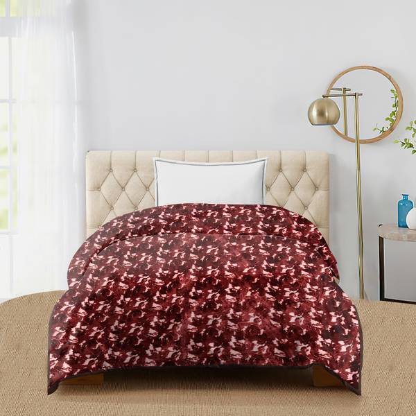 SPANGLE Printed Single Mink Blanket for Heavy Winter Price History