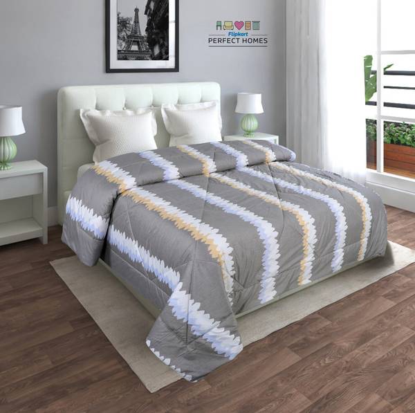 Flipkart Perfect Homes 3D Printed Double Comforter for Mild Winter