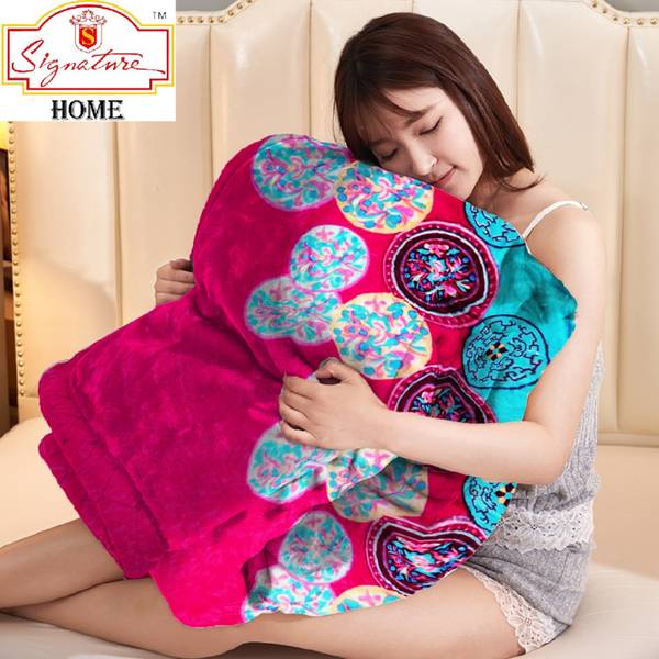 Signature floral double blanket clearance