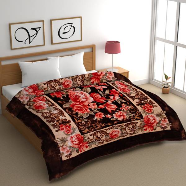 CG Homes Solid Double Mink Blanket for Heavy Winter
