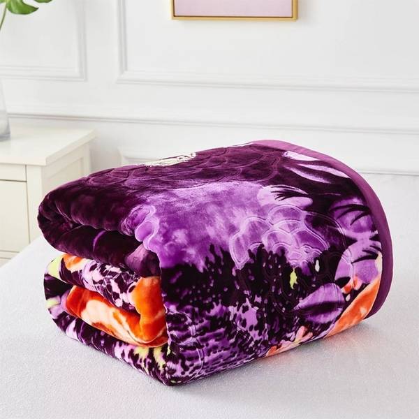 HOLYKRAFT Self Design Double Mink Blanket for Heavy Winter Price History