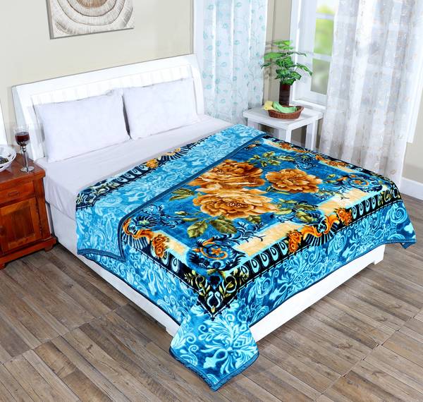 IWS Printed Double Mink Blanket for AC Room