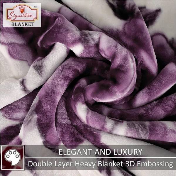 Signature Floral Double Mink Blanket for Heavy Winter