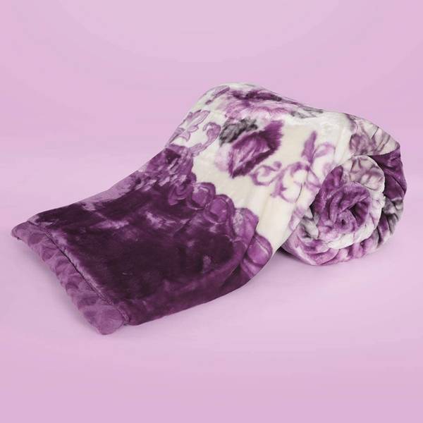 Signature Floral Double Mink Blanket for Heavy Winter