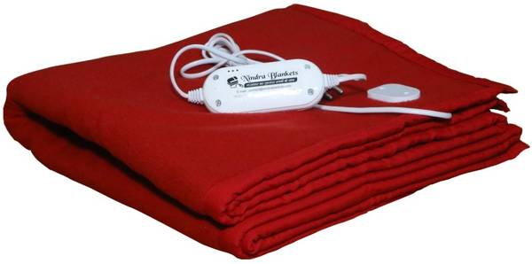 Nindra Solid Single Electric Blanket for Heavy Winter