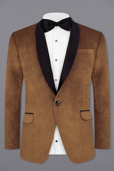 french crown Solid Tuxedo Style Casual Men Blazer