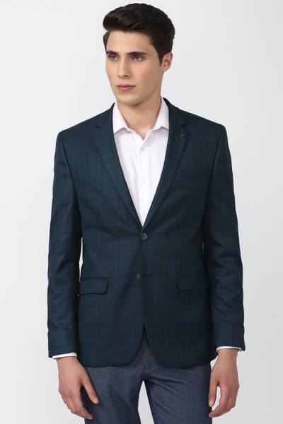 VAN HEUSEN Checkered Single Breasted Formal Men Blazer