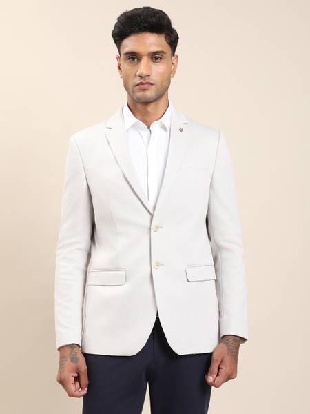 TURTLE Solid Single Breasted Casual Men Blazer