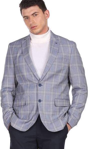 ARROW Checkered Double Breasted Formal, Casual Men Blazer