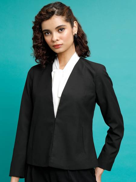 Tokyo Talkies Solid Single Breasted Casual Women Blazer